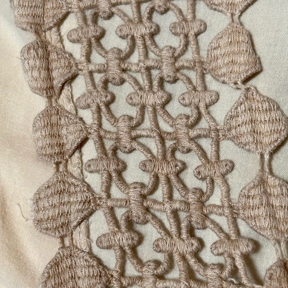 Coastal Cowgirl Noelle Beige & Cream Lace Crochet BOHO Hippie Peasant Blouse XXL - Picture 3 of 5